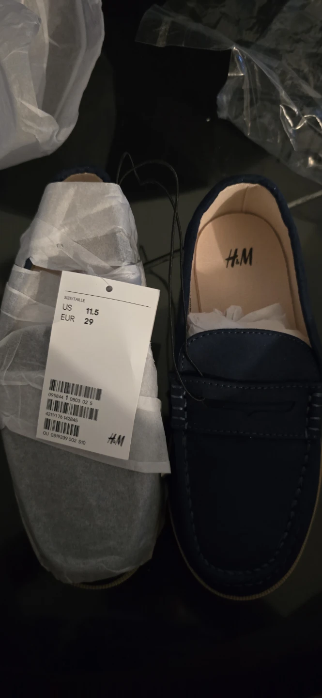 H&M Kids Navy Blue Loafers Size 11.5