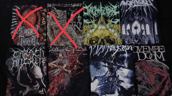 Short sleeve band shirts - LARGE