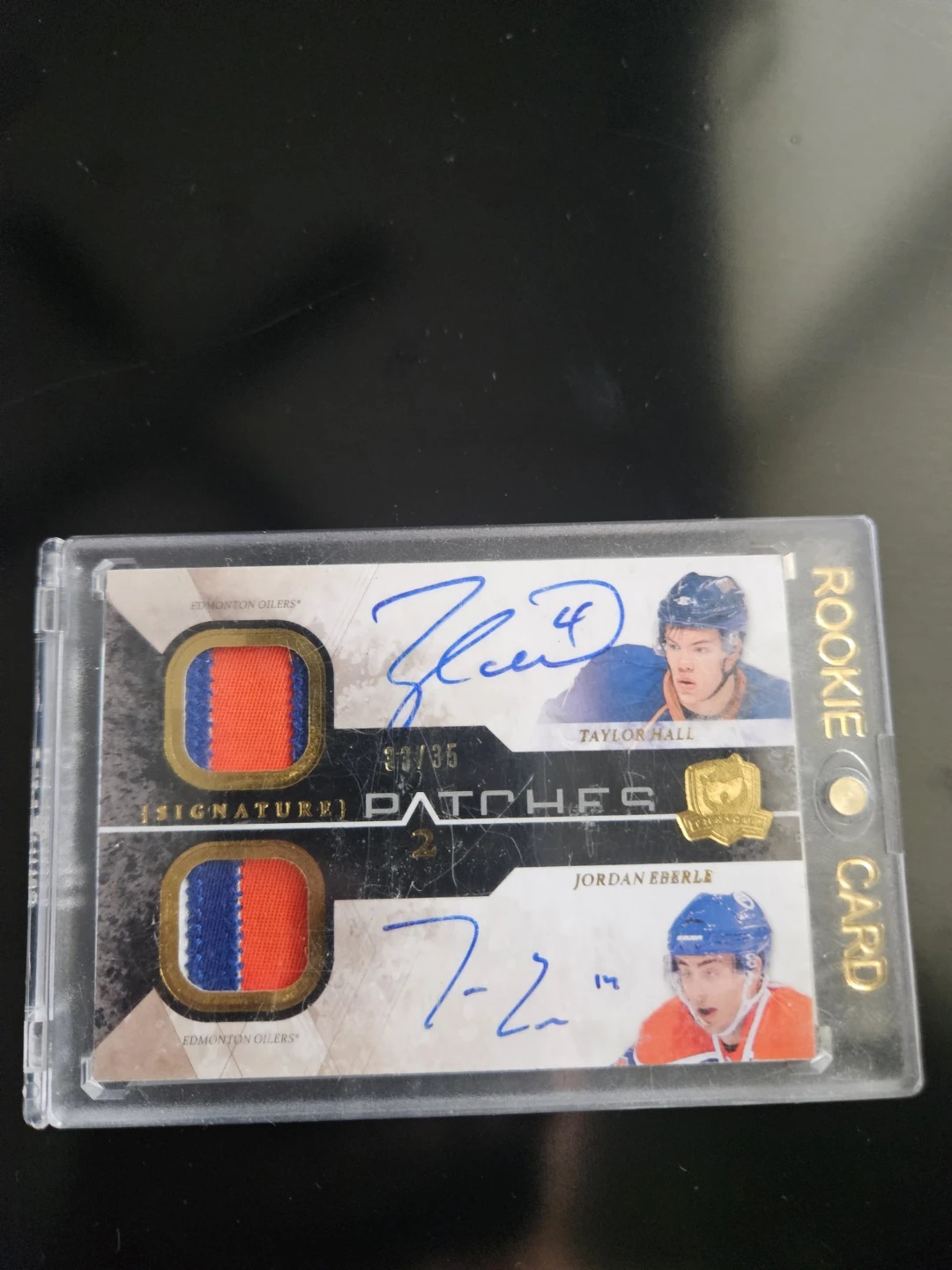 Taylor Hall Jordan Eberle Autograph Patch Rookie Card 33/35