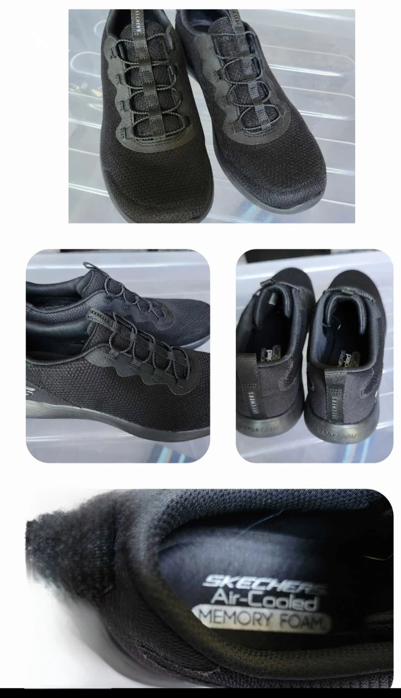 Skechers Slip-in's Air-Cooled Memory Foam Black Sneakers