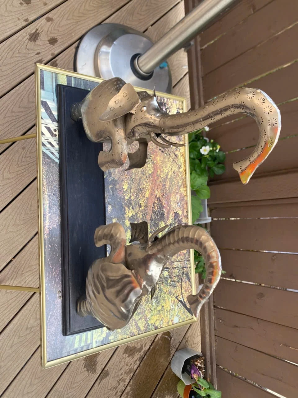 Vintage Metal Elephant Figurines - Set of 2 - photo 2