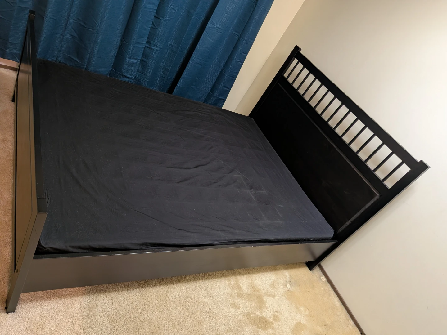Black Wooden Bed Frame