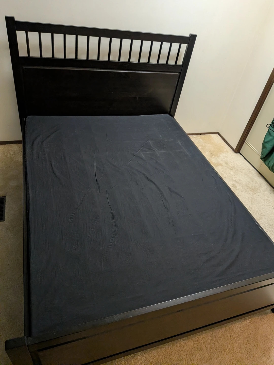 Black Wooden Bed Frame - photo 2