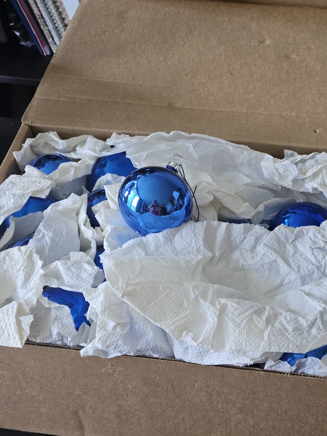 Blue Christmas Bulbs (Glass)