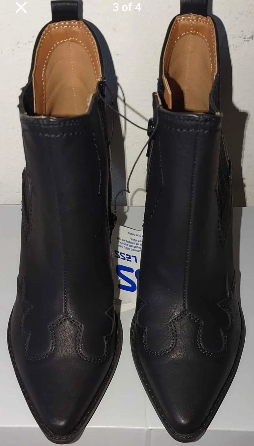 Black Western Ankle Boots size 6 - photo 2