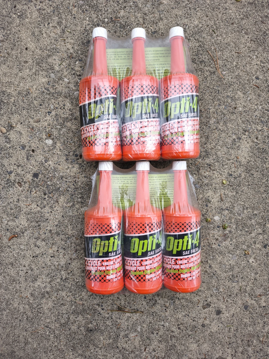 Opti-4 SAE 5W30 2-Cycle Engine Lubricant - 6 Bottles