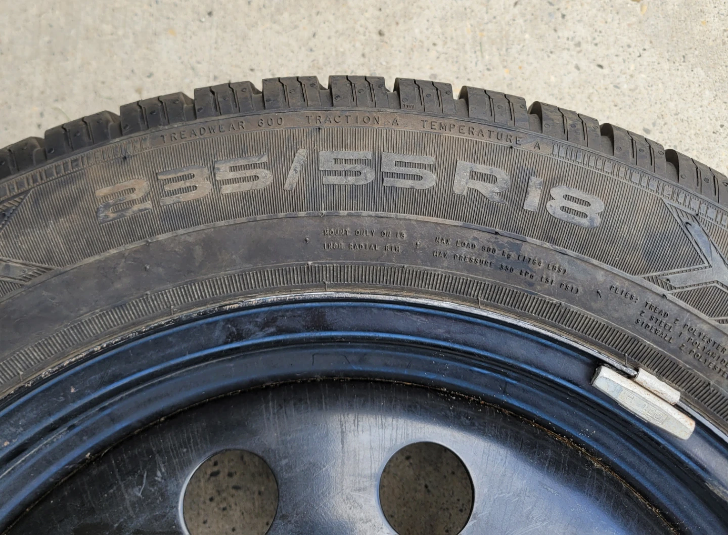 Toyota Sienna Full Size Spare Tire - photo 3