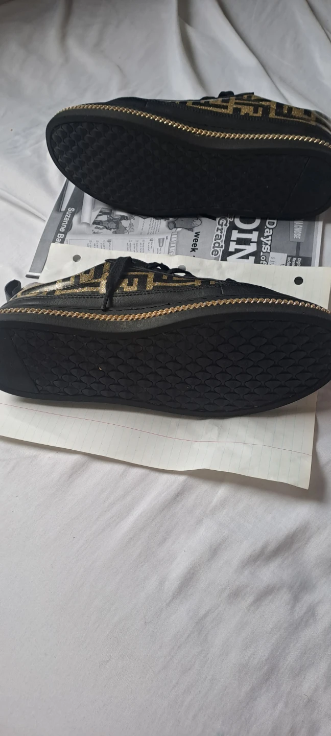 Black & Gold Logo Sneakers - photo 2
