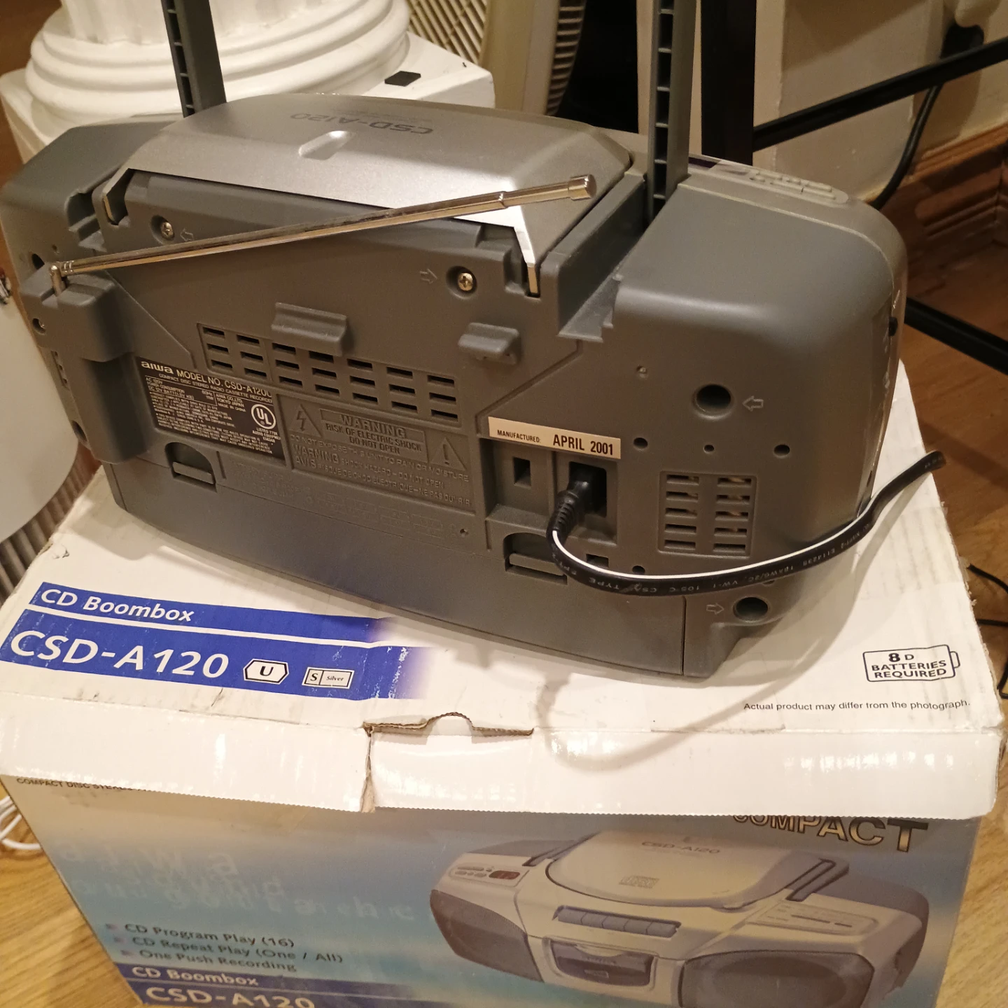 Aiwa CSD-A120 CD Boombox Radio Cassette Recorder