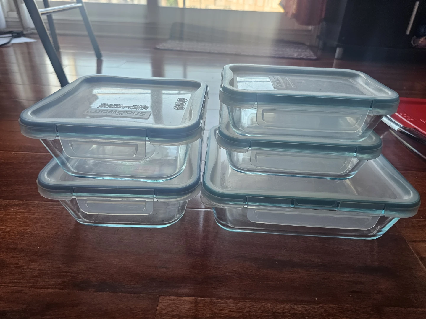 Set of 5 Glass Food Storage Containers with Lids - photo 2