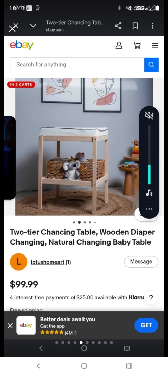 Two-tier Wooden Changing Table