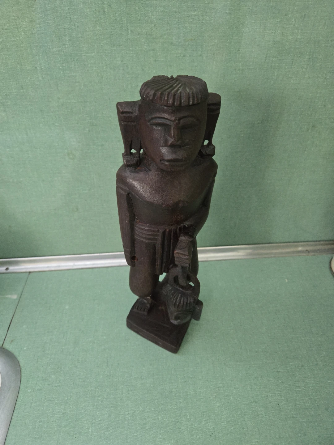 Two (2) Carved Wooden African Figurines - photo 3