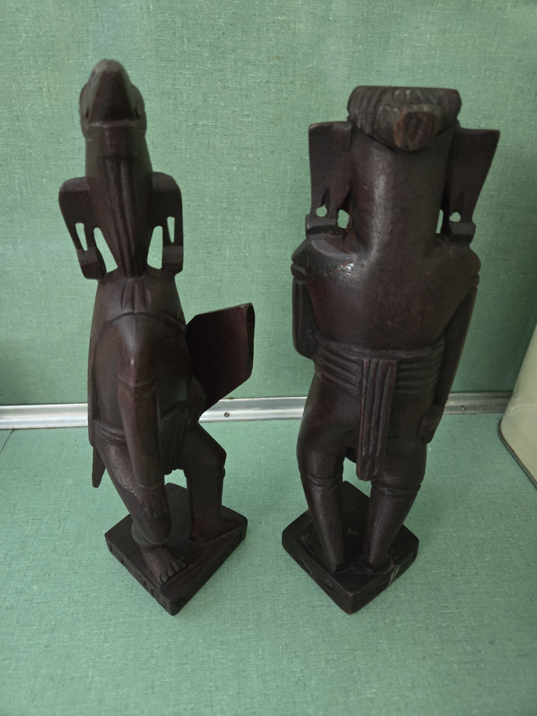 Two (2) Carved Wooden African Figurines - photo 4