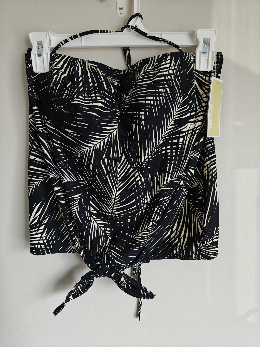 Michael Kors Black & White Palm Print Tankini Top - photo 4