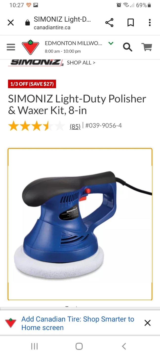 SIMONIZ Light-Duty Polisher & Waxer Kit, 8-in