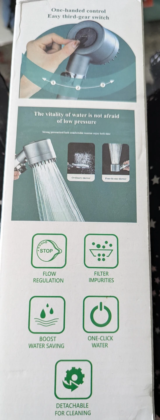 Turbocharged Shower Head Filter Booster Hand-held - photo 2
