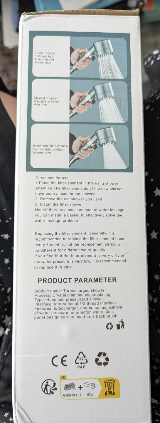 Turbocharged Shower Head Filter Booster Hand-held - photo 3