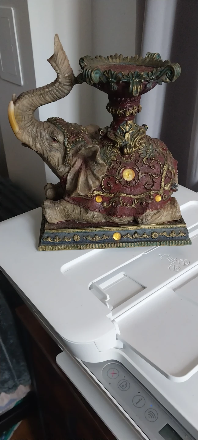 Ornate Elephant Candle Holder