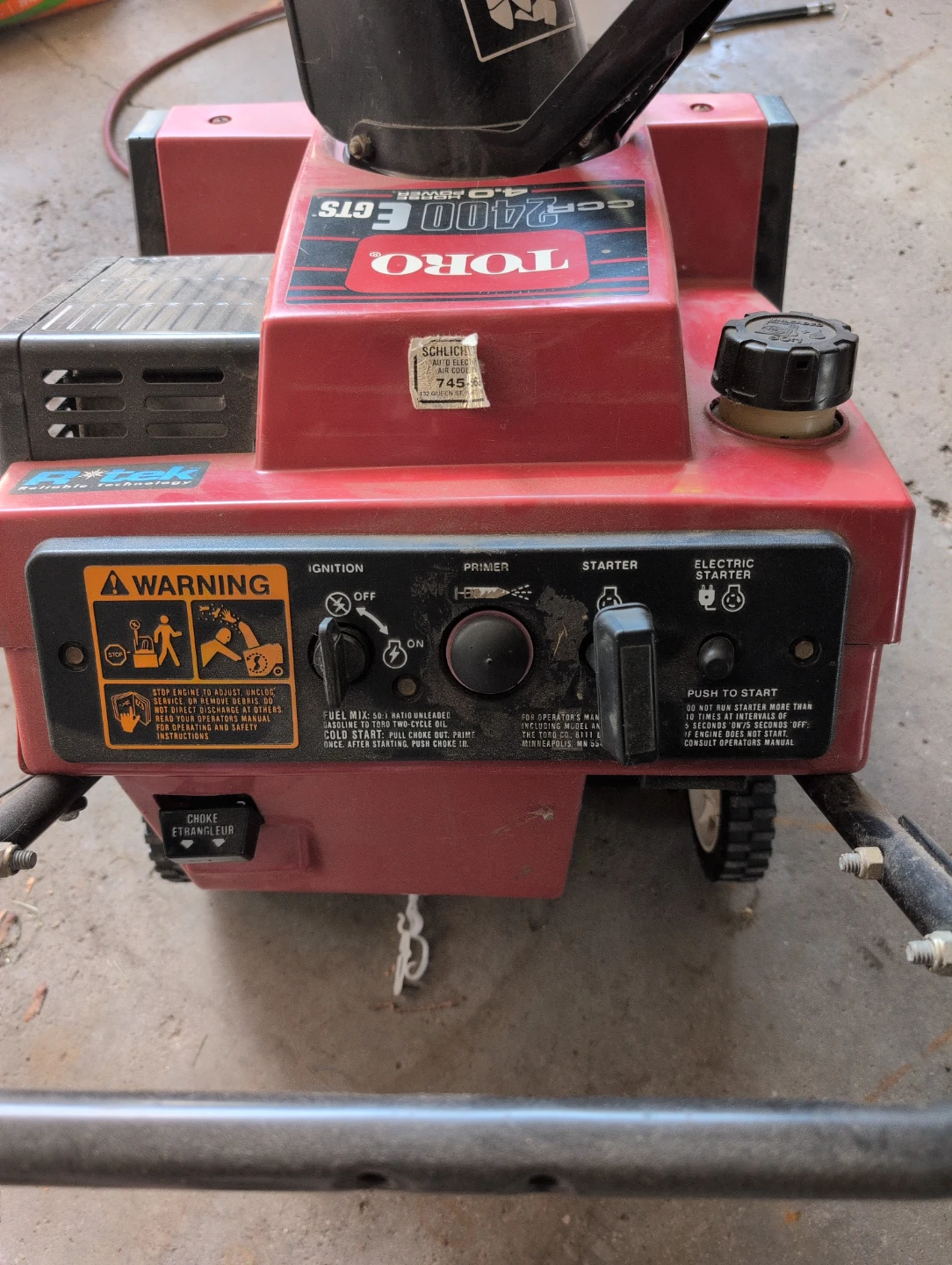 Toro 2400 E-GTS Power Curve Snowblower 4.0 Horsepower - photo 2
