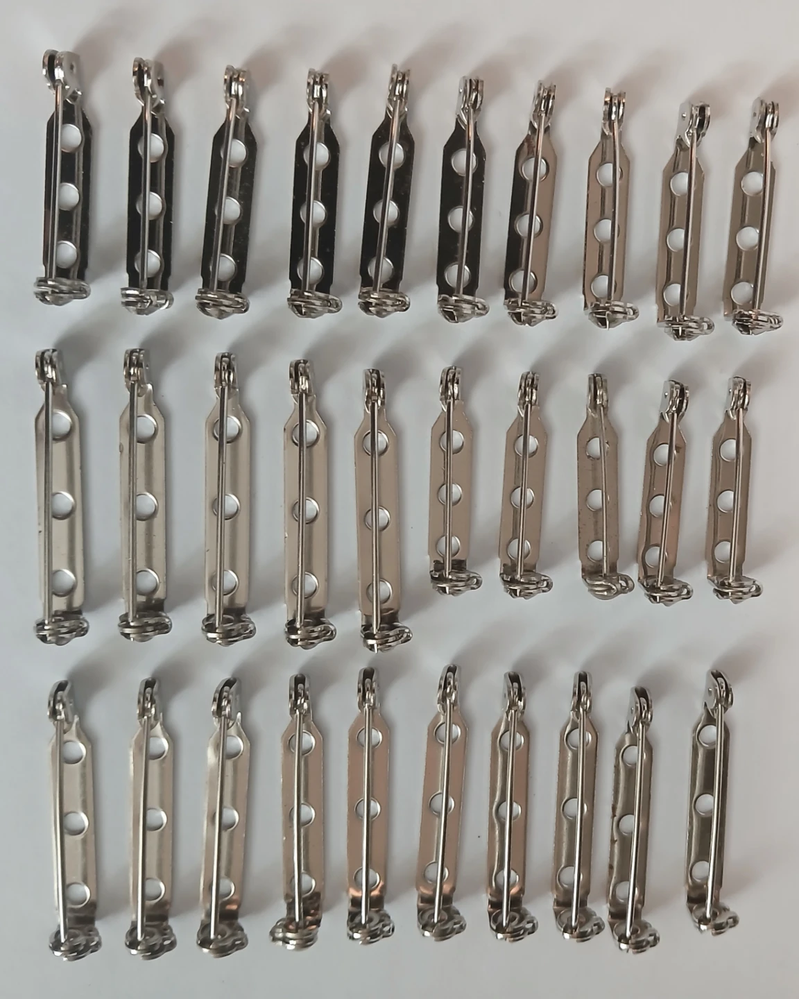 Lot of 40 Silver Tone Pin Backs for Brooches - photo 5