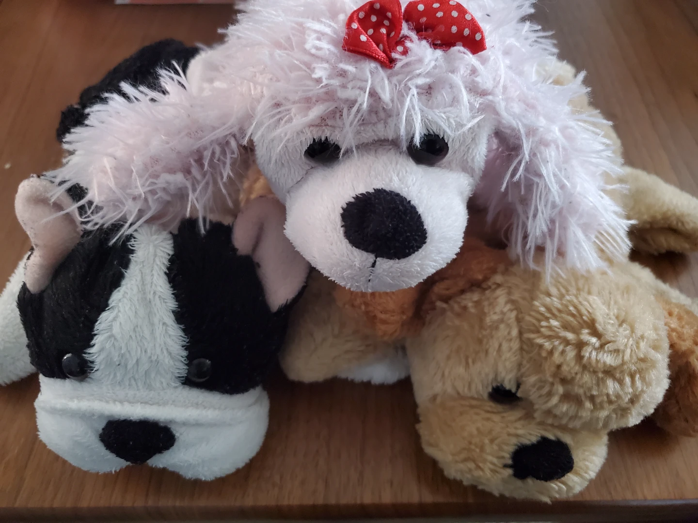 Set of 3 Plush Stuffed Dog Hand Puppets