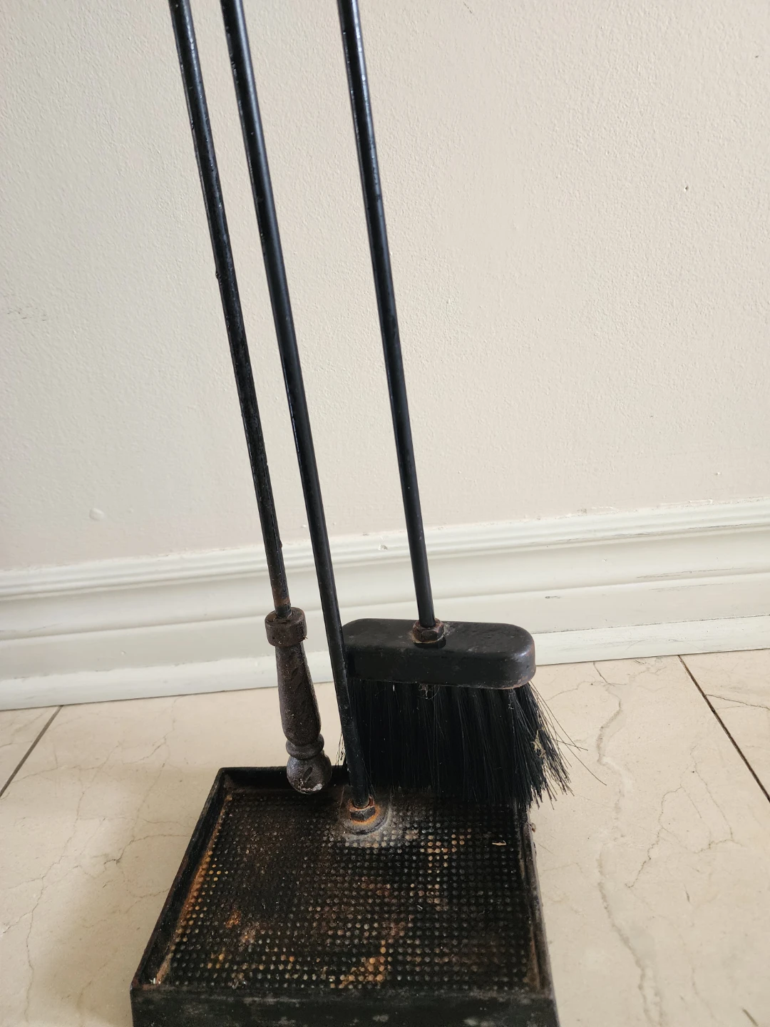Vintage Fireplace Tool Set with Stand - photo 3