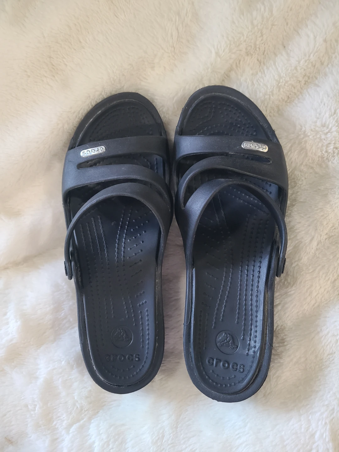Black Crocs Sandals W8-9 - photo 2