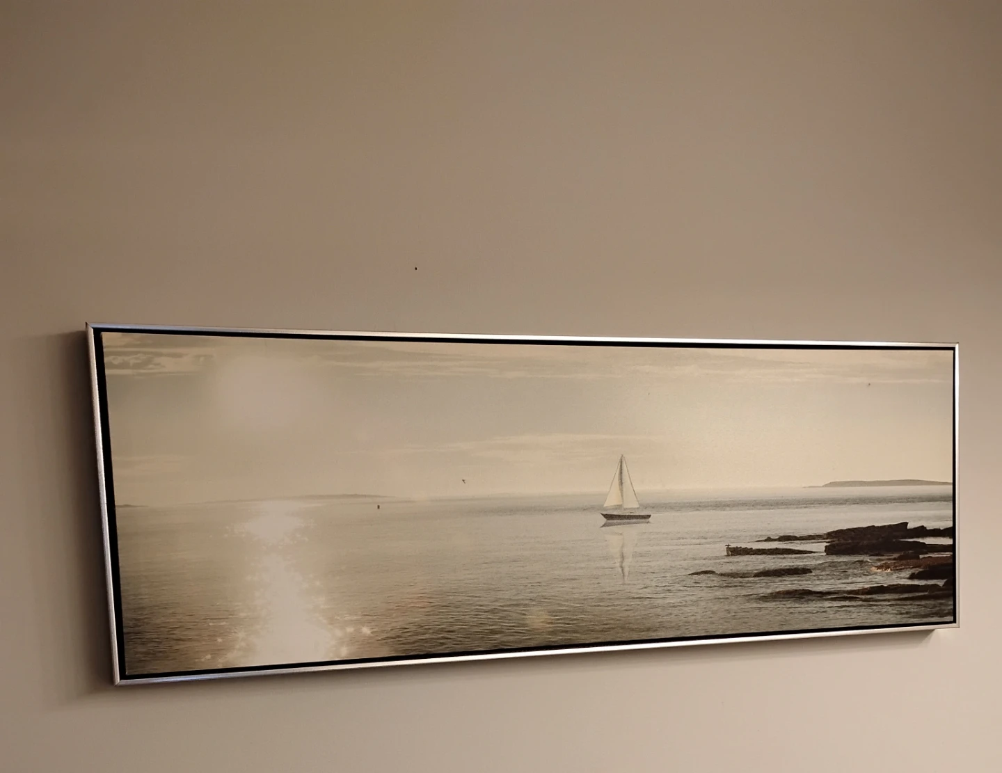 Sailboat Ocean Painting on Canvas