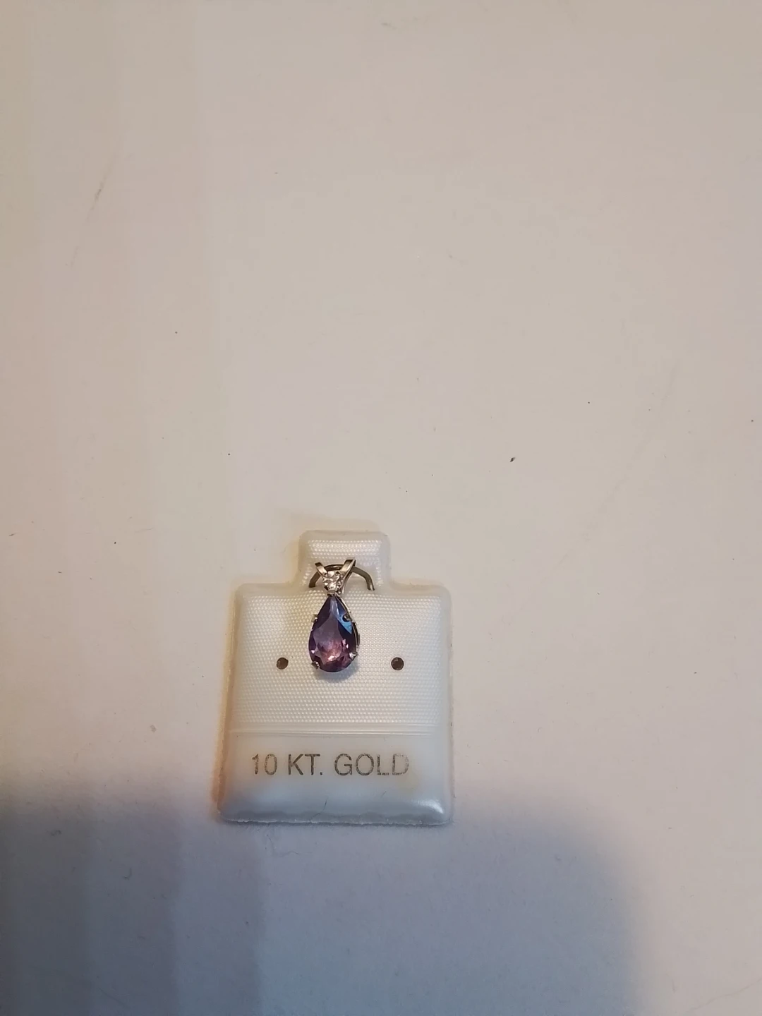 10 KT Gold Amethyst Pendant Necklace - photo 3