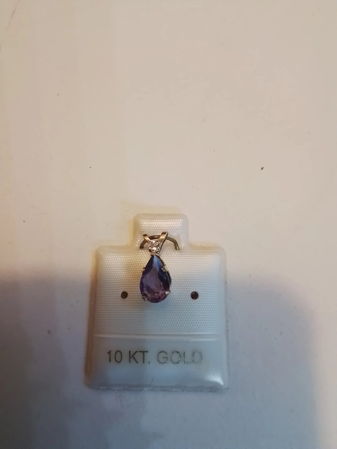 10 KT Gold Amethyst Pendant Necklace - photo 4