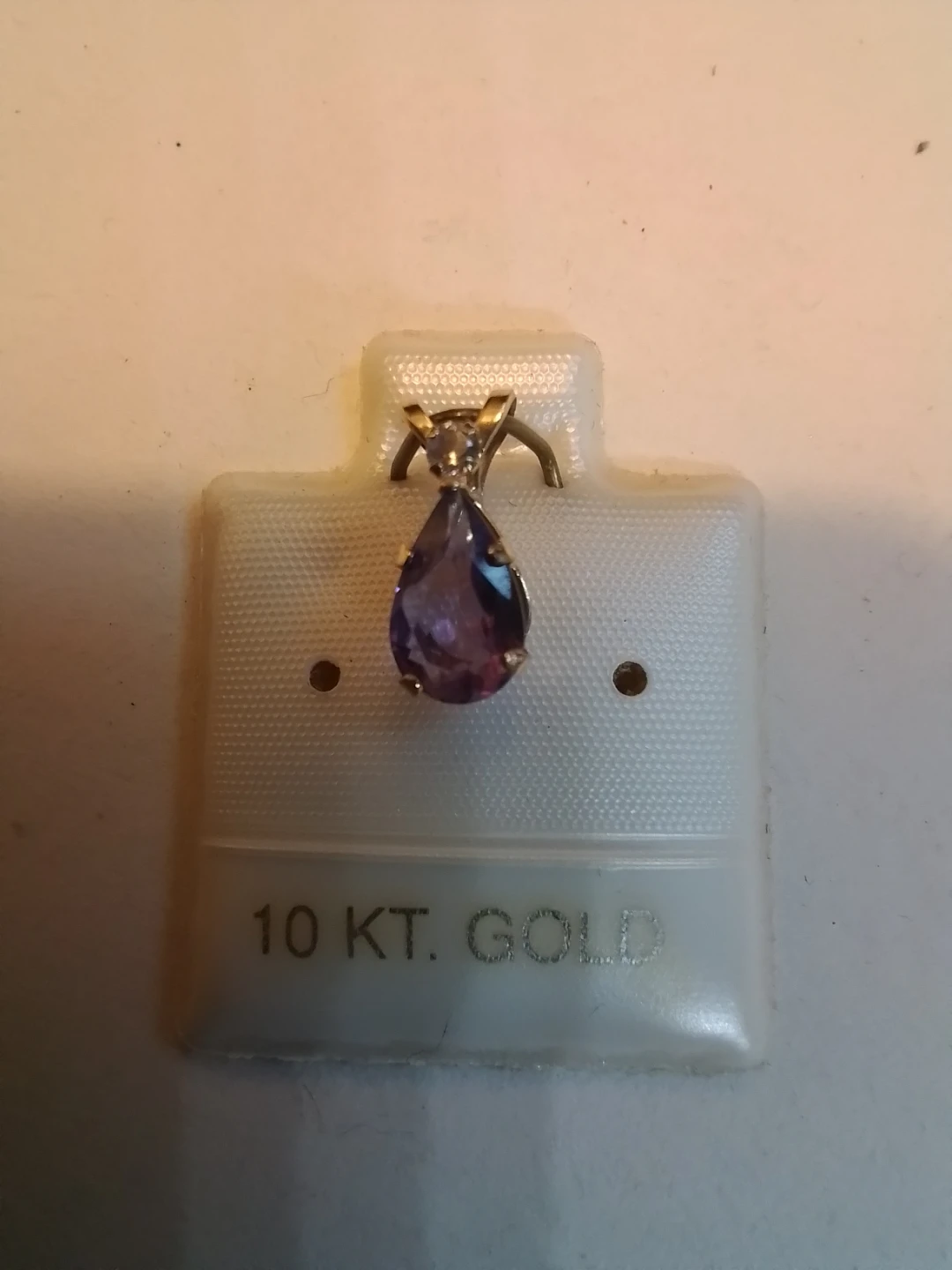 10 KT Gold Amethyst Pendant Necklace - photo 5