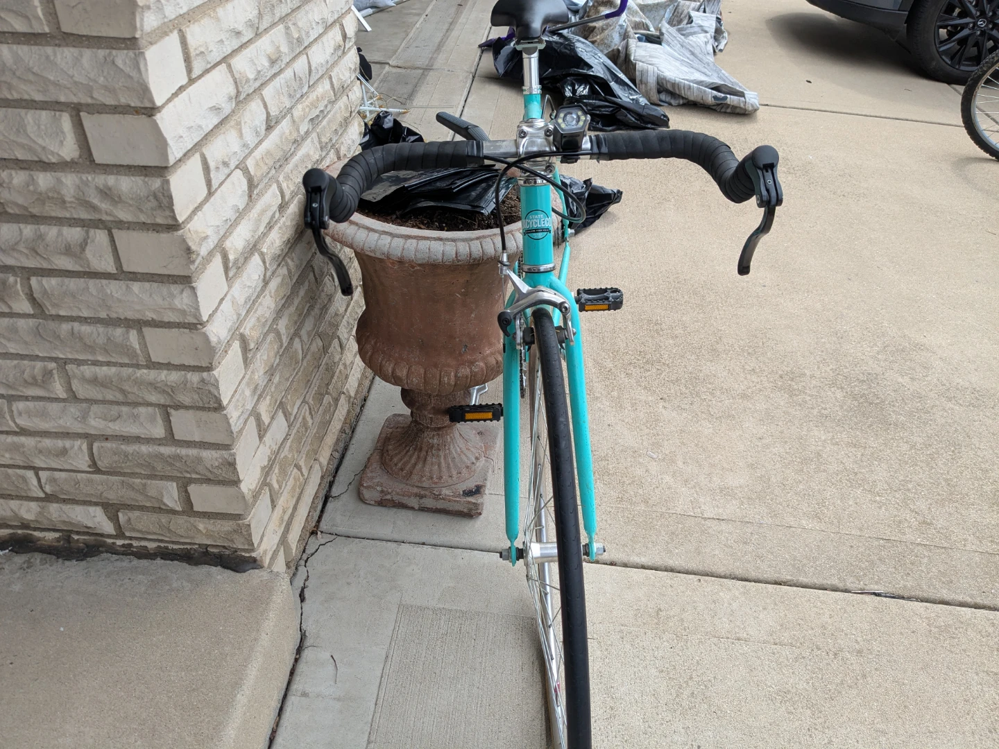 Teal Single Speed Road Bike - photo 2