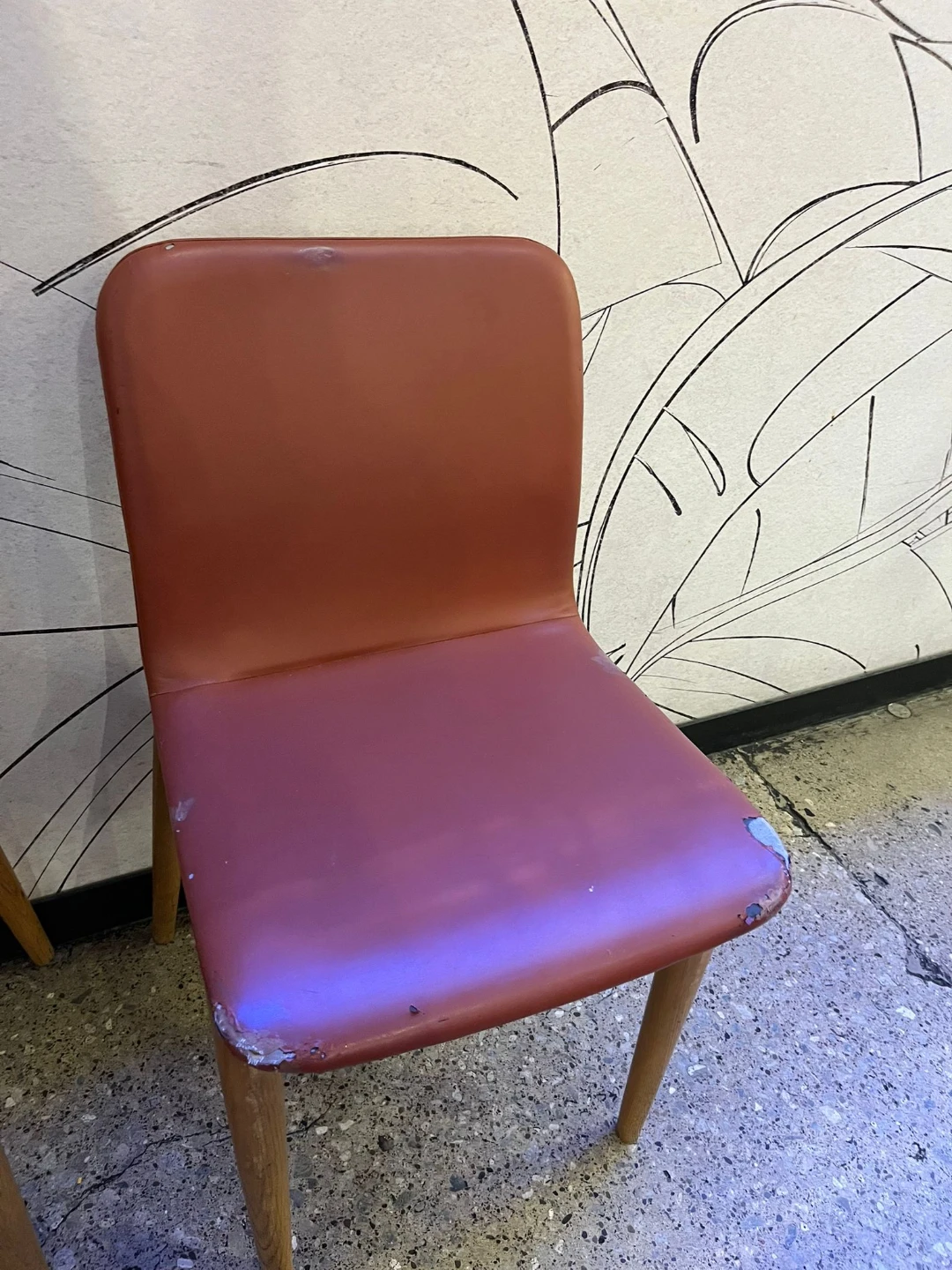 Brown Faux Leather Dining Chair - photo 2