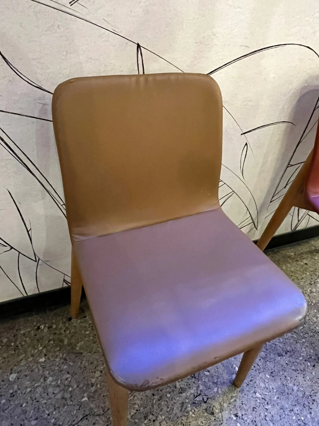 Brown Faux Leather Dining Chair - photo 5
