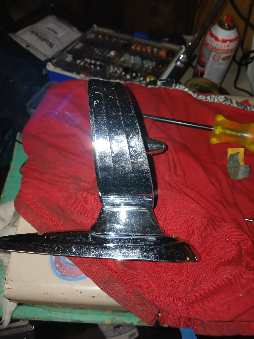Vintage Yankee "Adjust-O-Ring" Chrome Mirror (1958-59 Ford)