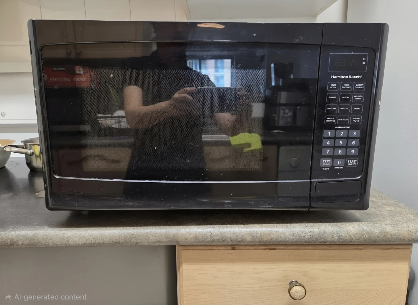 Black Countertop Microwave