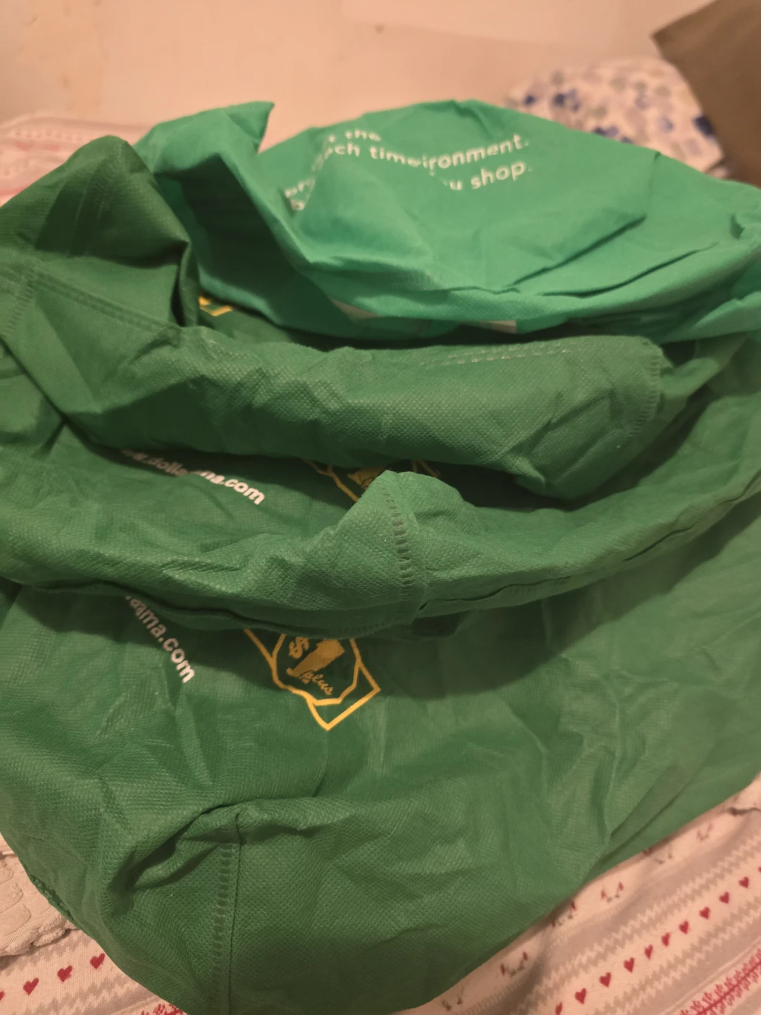 4 Free  Eco Reusable Green Shopping Bags