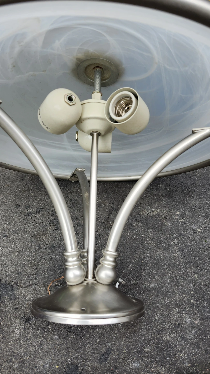 Satin Nickel Flush Mount Ceiling Light - photo 5