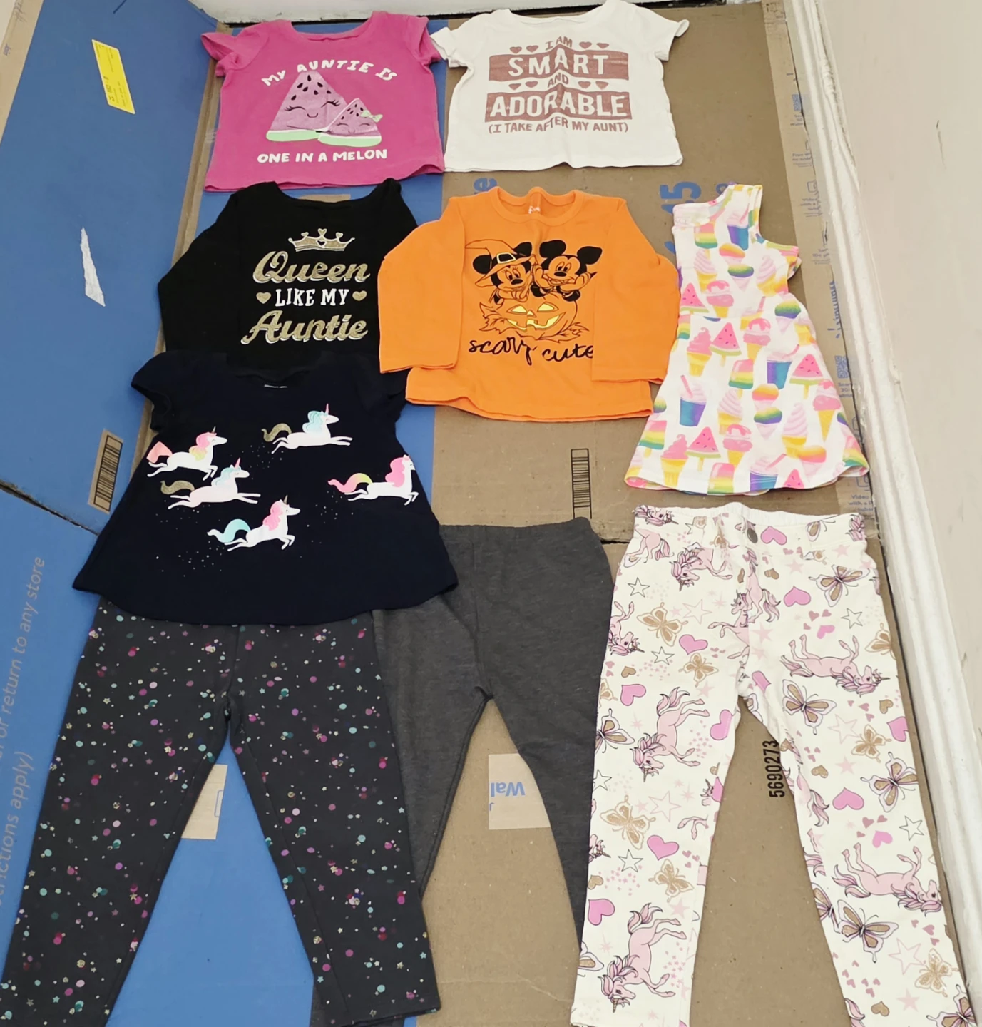 Bundle of girls toddler clothing size 24 months, 2T & 3T