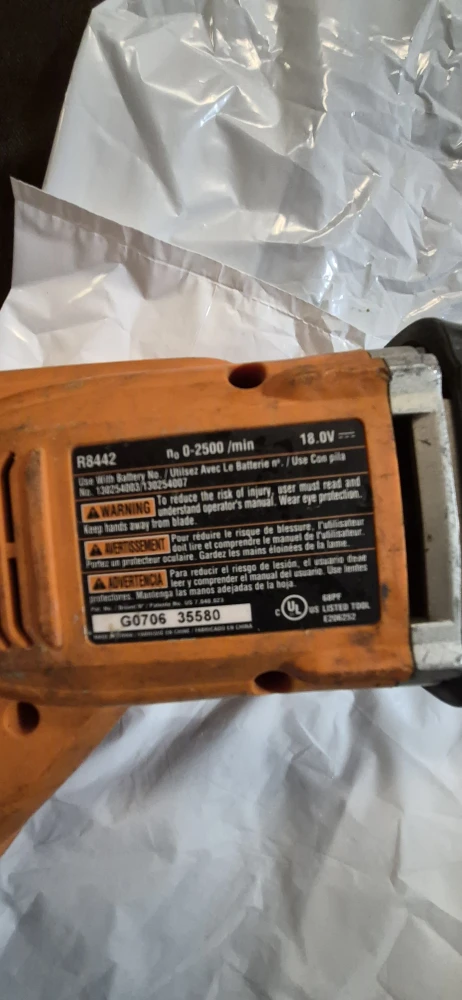 Ridgid  R8442 18V Cordless Reciprocating Saw - photo 3