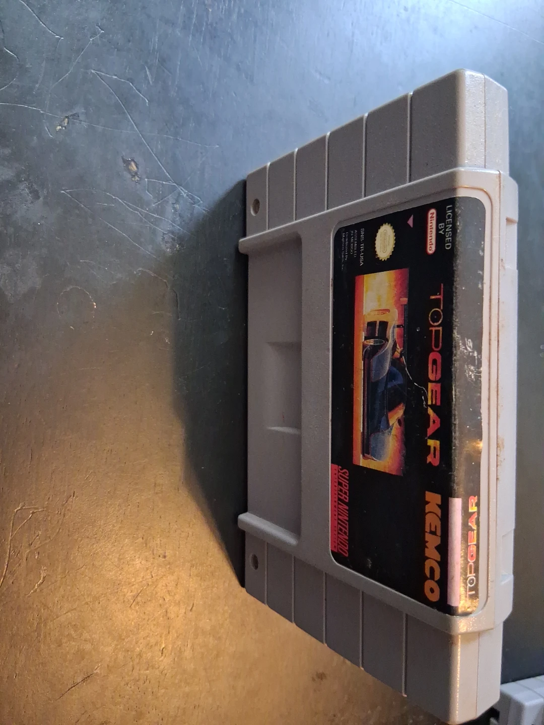 Super Nintendo Top Gear Game Cartridge - photo 2