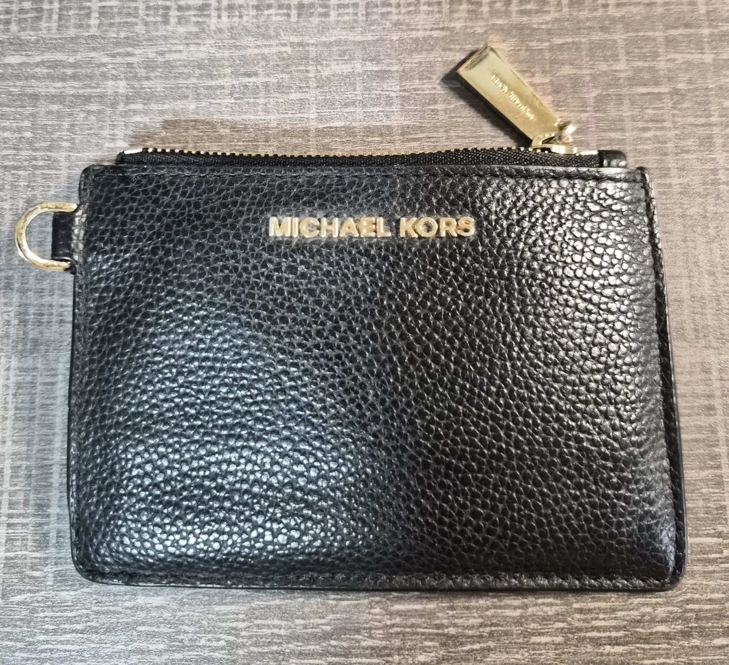 Michael Kors Black Leather Card Holder/Coin Pouch