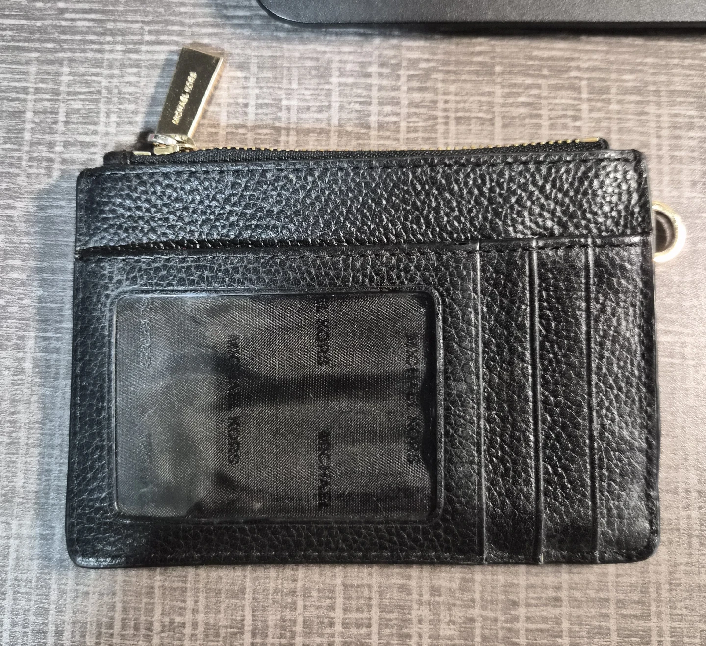 Michael Kors Black Leather Card Holder/Coin Pouch - photo 2