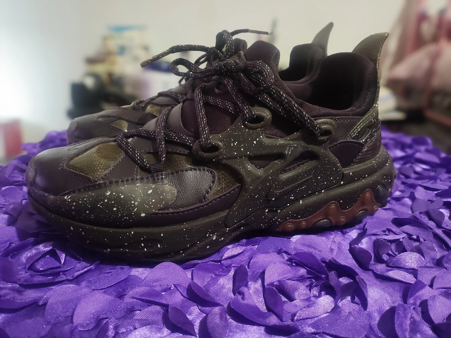 Big kids Dark Purple Chunky Sneakers with Speckled Soles ised - photo 3