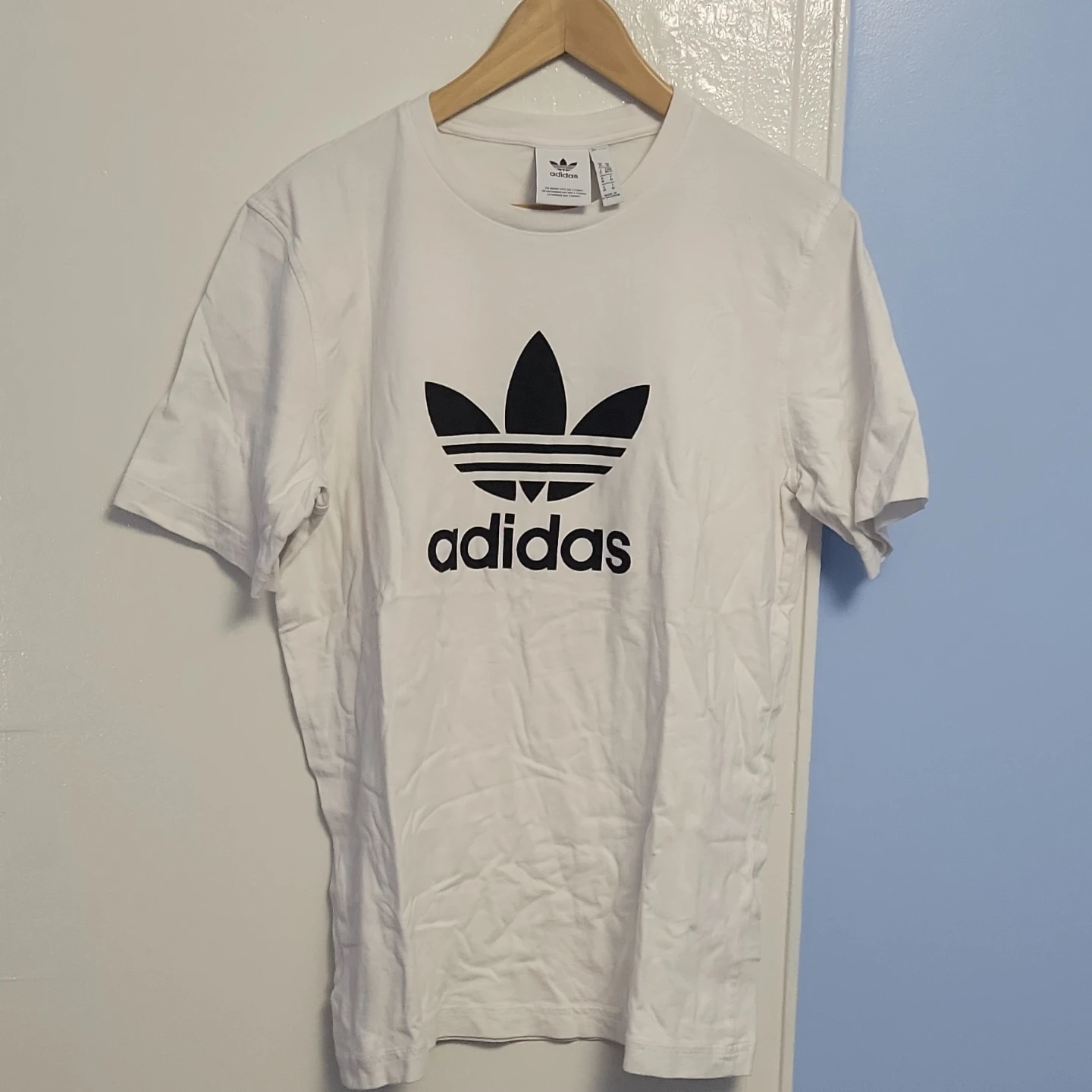 Adidas Trefoil T-Shirt - White/Black - Size M