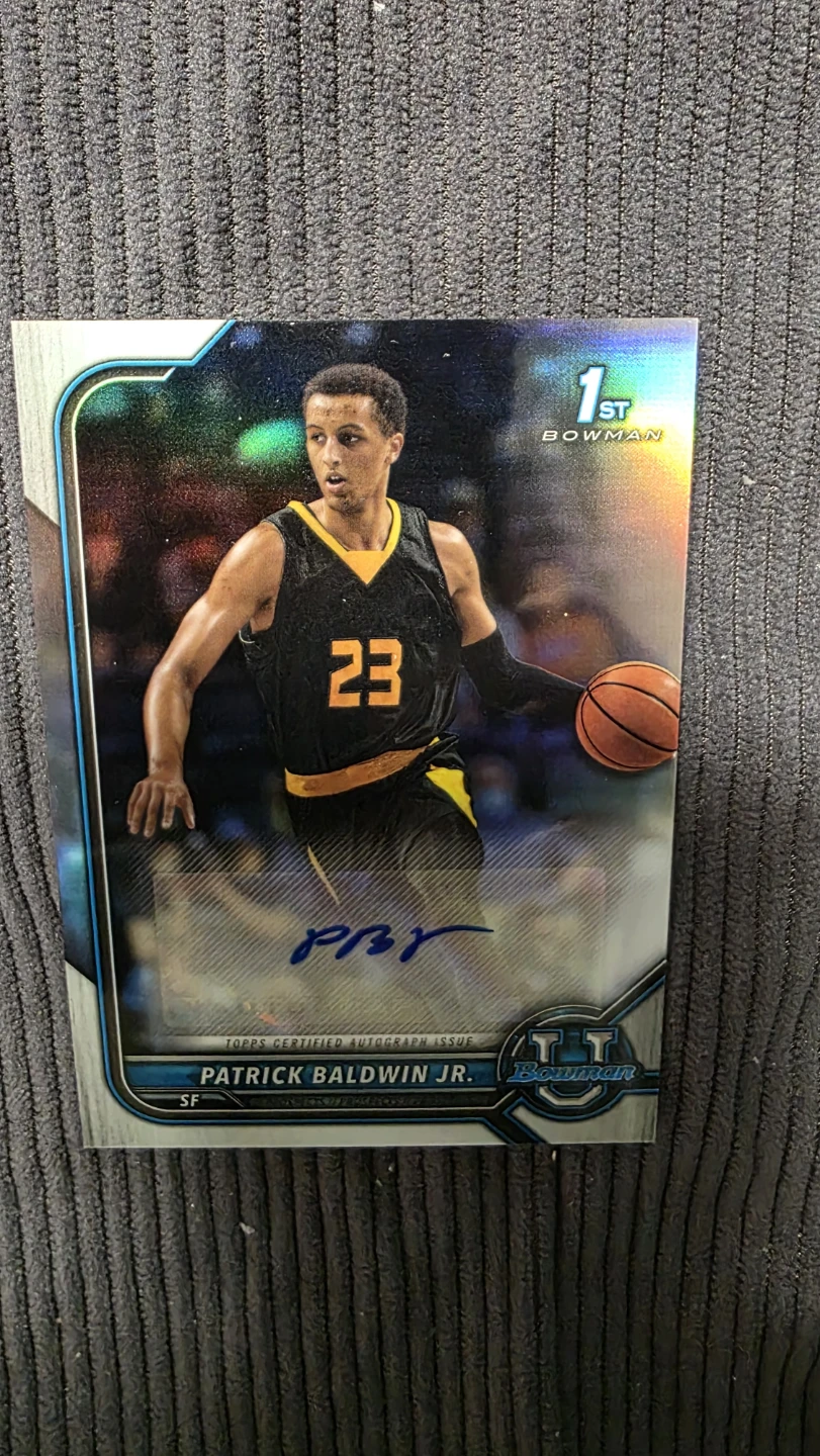 Patrick Baldwin Jr. 1st Bowman Chrome Prospect Autograph Card