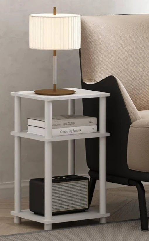 White 3-Tier Sidetable
