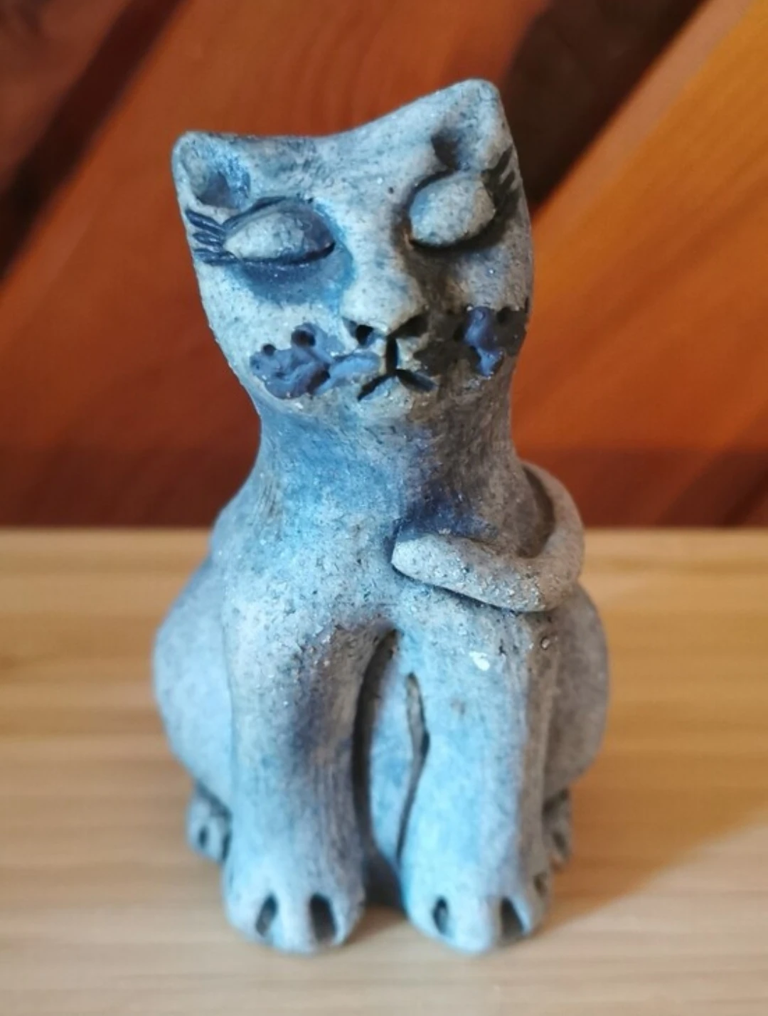 Vintage Perret St. Paul French Studio Pottery Cat Sculpture
