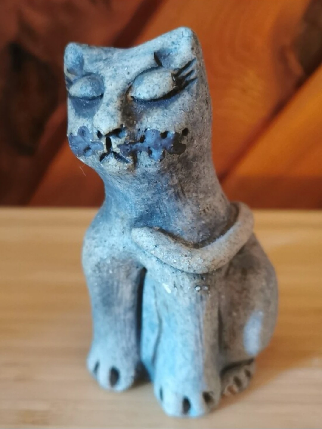 Vintage Perret St. Paul French Studio Pottery Cat Sculpture - photo 2