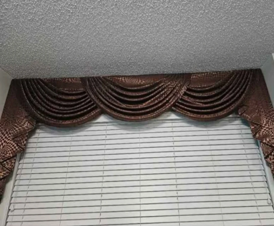 Window Curtains Valance for Living Room Chocolate Wate... - photo 2